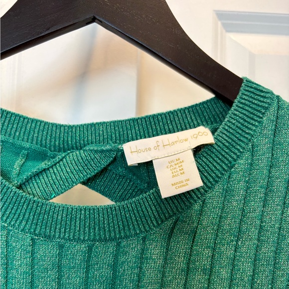 House of Harlow 1960 Green Ribbed Midi Dress - Picture 2 of 6